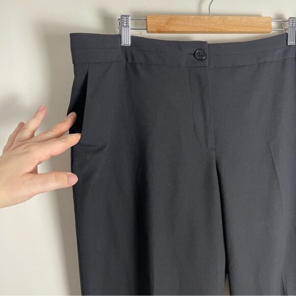 Talbots black high rise straight leg trouser pant work career travel size 14 - Picture 5 of 12